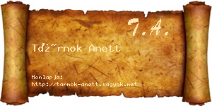 Tárnok Anett névjegykártya